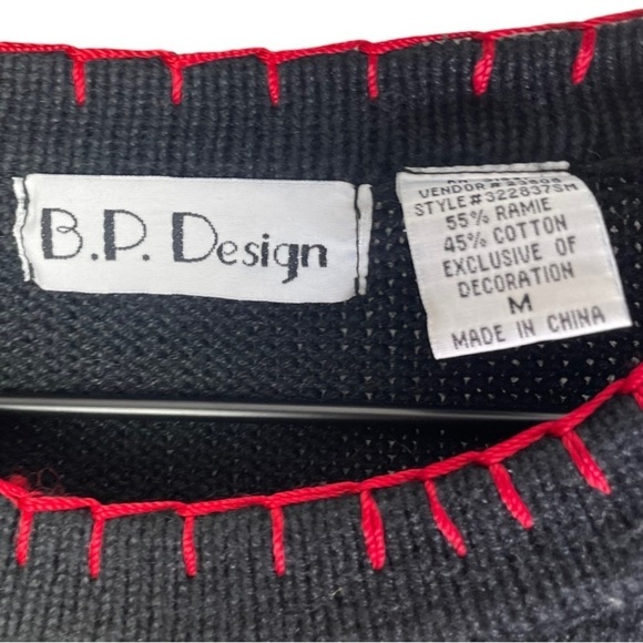 Vintage B.P. Design Women’s Ugly Christmas Cat Sweater - Picture 2 of 3